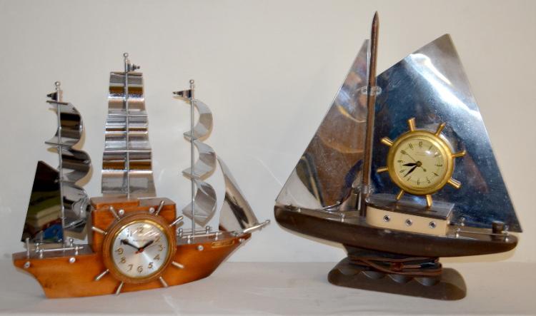 2 Vintage Electric Ship Clocks, United & Mastercrafters
