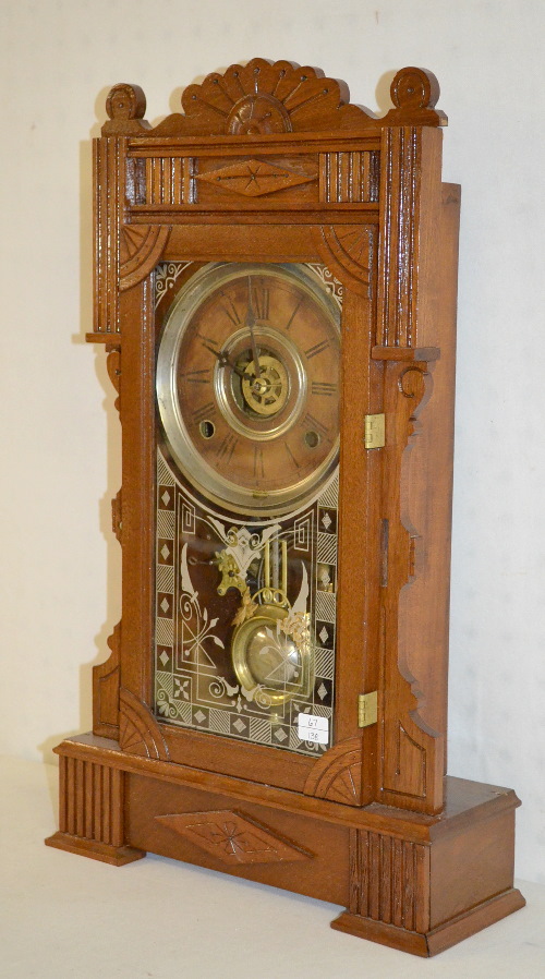 Antique Gilbert “Calpe” Walnut Kitchen Clock