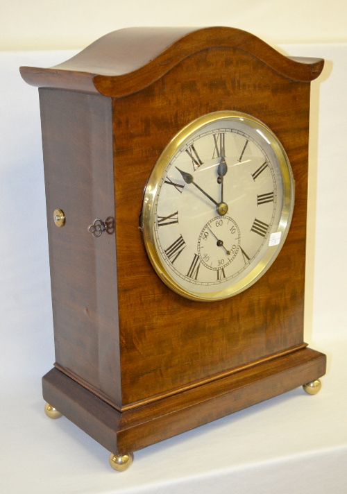 Antique English Mahogany Fusee Bracket Clock