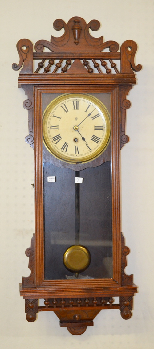 Antique Waterbury “Eaton” Wall Regulator Clock