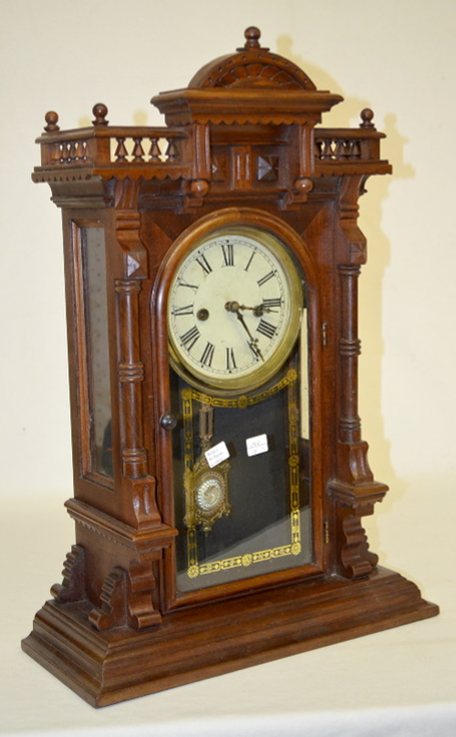 Antique Welch Walnut “Nilsson” Shelf Clock