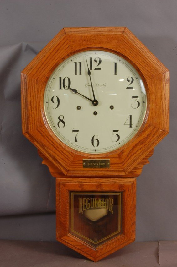 Saint Charles Oak Regulator clock