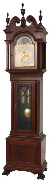 Walter Durfee 2 Weight Mahogany Grandfather Clock