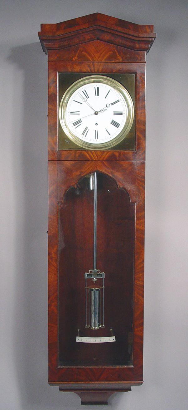 French Large Mahogany Pinwheel Jeweler’s Regulator Clock