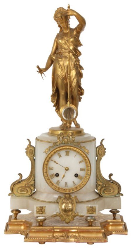 French Figural Mystery Swinger Clock