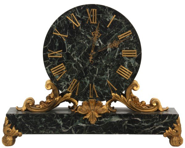 Caldwell Bronze Mounted Marble Mantle Clock