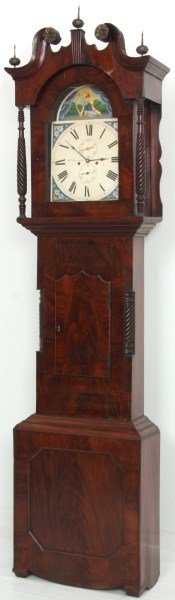 English Mahogany Weight Driven Long Case Clock