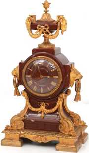 3 Piece French Marble & Bronze Clock Set