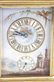 French Porcelain Panel Repeater Carriage Clock