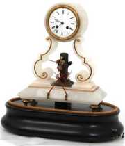 Animated Figural Tightrope Walker Automaton Clock