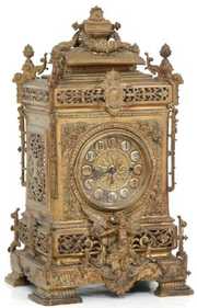 Large Bronze Westminster Bracket Clock