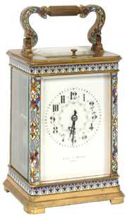 Cloisonne Hour Repeater Carriage Clock