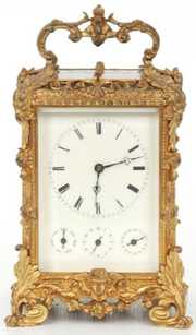 French Bronze Hour Repeater Carriage Clock