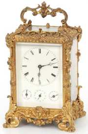 French Bronze Hour Repeater Carriage Clock