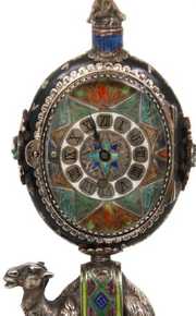 Hermann Bohn Viennese Silver & Enamel Clock