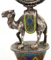 Hermann Bohn Viennese Silver & Enamel Clock