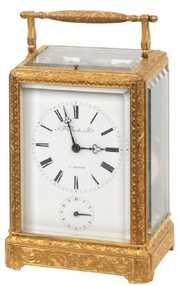 Brass Quarter Hour Repeater Carriage Clock