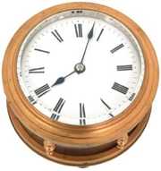 Brass Fusee Horizontal Table Clock