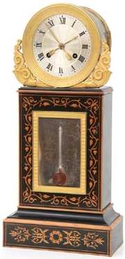 Inlaid Empire Mantle Clock