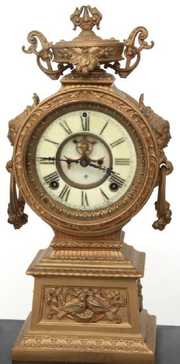 Ansonia Figural Mantle Clock “Music & Poetry”