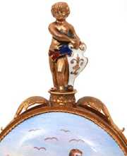 Viennese Silver & Enamel Figural Clock