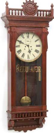 Waterbury No. 53 Mahogany Wall Regulator