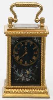 Miniature Enamel Dial Brass Carriage Clock