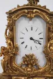 Monumental Gilt Bronze Figural Carriage Clock