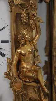 Monumental Gilt Bronze Figural Carriage Clock