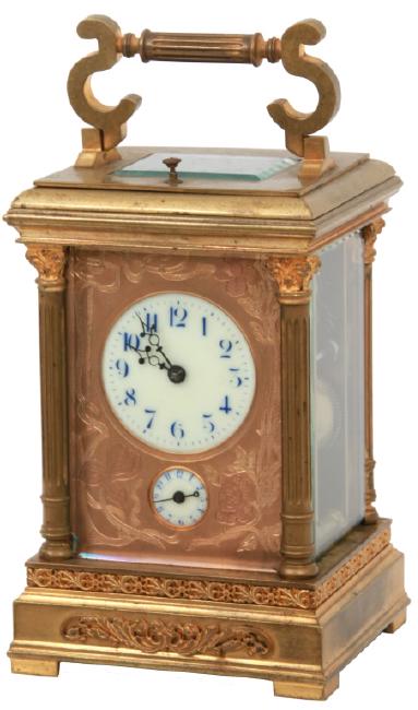 Brass Quarter Hour Repeater Carriage Clock