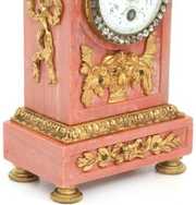 Miniature Bronze Mounted Marble Mantle Clock