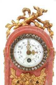 Miniature Bronze Mounted Marble Mantle Clock