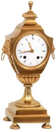 Gilt Bronze Urn Form Mantle Clock