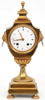 Gilt Bronze Urn Form Mantle Clock