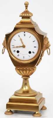 Gilt Bronze Urn Form Mantle Clock