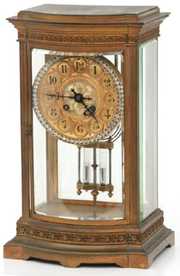 Tiffany & Co. Brass Crystal Regulator