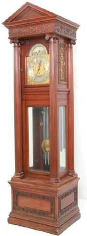 Bigelow Kennard & Co. Mahogany Grandfather Clock