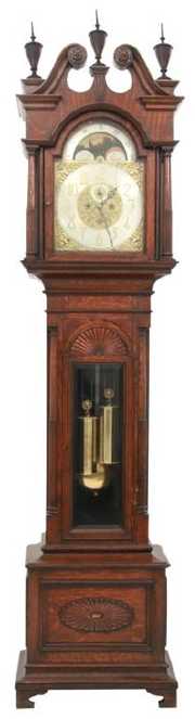 J. J. Elliott Oak 2 Weight Grandfather Clock