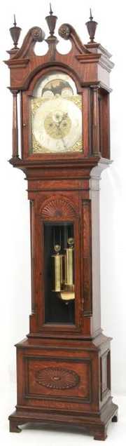 J. J. Elliott Oak 2 Weight Grandfather Clock