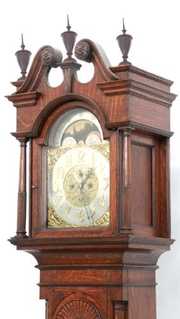 J. J. Elliott Oak 2 Weight Grandfather Clock