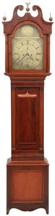 Scottish Mahogany Weight Driven Tall Case Clock