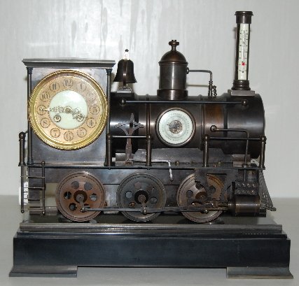 Large Iron 3 Function Locomotive Clock