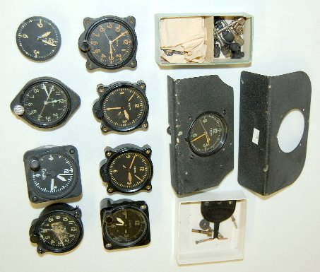 8 Vehicle/Transportation Clocks, Cessna, Elgin +