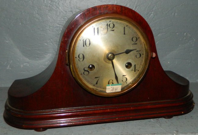 German mahogany 8 day shelf clock.