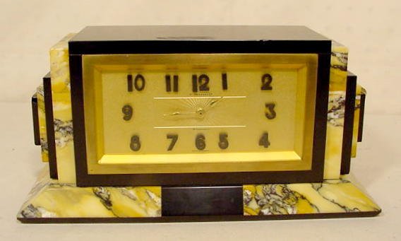 French Art Deco Desk Clock