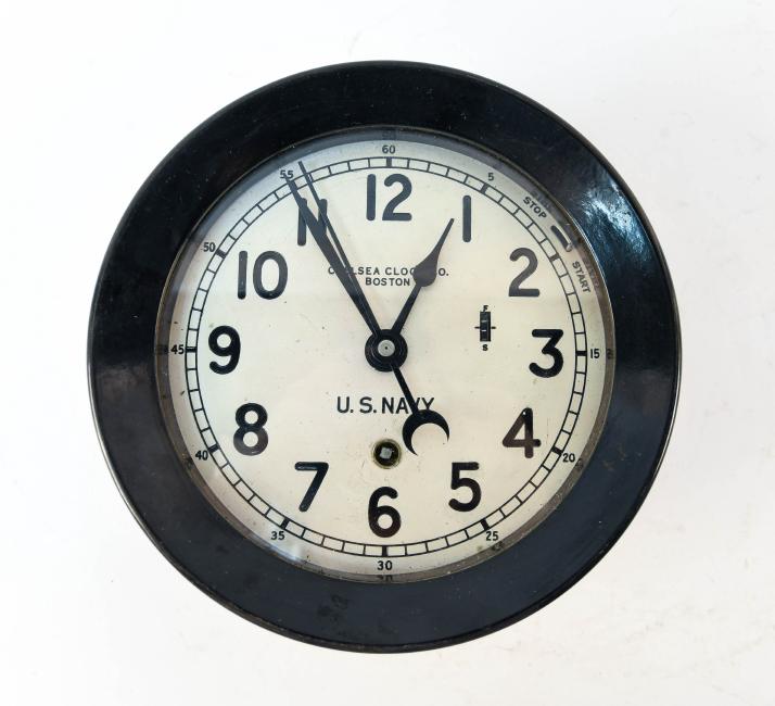 CHELSEA WWII US NAVY SHIPS CLOCK