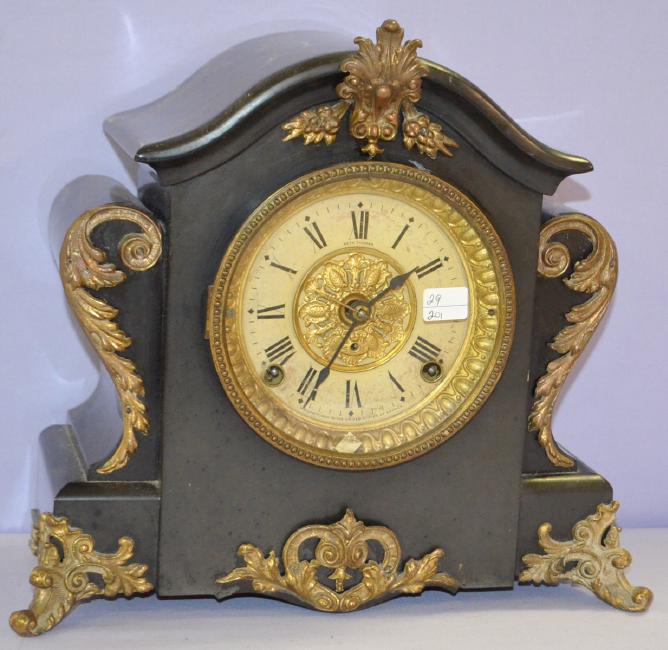 Antique Seth Thomas Enameled Wood Mantel Clock