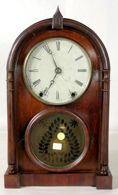 Terry Round Top Shelf Clock w/Columns