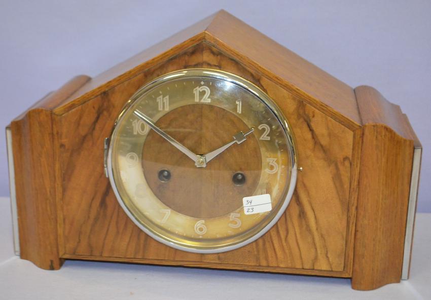 Wooden Gong Strike Mantel Clock