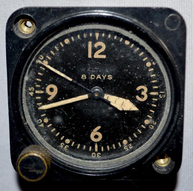 Waltham 8 Day Bakelite Military Aviation Clock